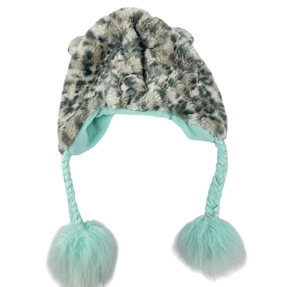 Justice Animal Print Faux Fur Hat Letter N - Picture 5 of 8